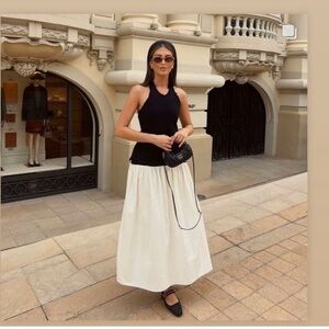 ZARA CONTRAST HALTER DRESS ZW COLLECTION SIZE M